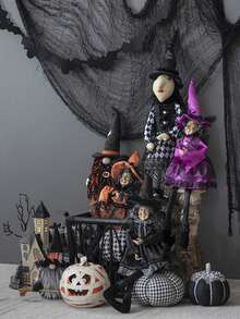 21"H Halloween Sitting Witch Decor