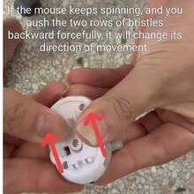 3 colori Giocattolo automatico per animali domestici, Topo di peluche motorizzato carino per gatti e cani, Giocattolo di topo vibrante realistico per l'addestramento di gattini, Regalo divertente, Inversione di direzione premendo il pennello all'indietro se il topo continua a girare - Multicolore - Visualizzare 13
