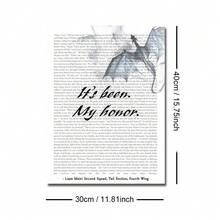 1 tấm tranh có khung/không khung "It's Been My Honor Fourth Wing Quote Poster" in trên vải canvas, hình rồng, tranh treo tường theo phong cách sách, tranh in chữ tối giản dành cho người yêu sách, căn hộ, phòng khách, phòng ngủ, trang trí nhà hiện đại - Nhiều màu - Xem 10