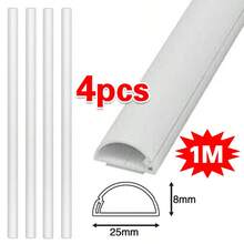 D-Line PVC Self Adhesive Trunking Cable Management Hide Cover Dline Plastic - White - View 11