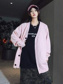Men Cardigans - Pink - View 4