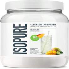 Isopure Clear Whey Isolate Protein Powder, Lactose Free, Gluten Free, Naturally Flavored, Mixed Berry, 20g Protein Per Serving, 141 Oz, 16 Servings (Packaging May Vary) - Flavor Name B - View 1