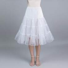 Long Soft Tulle Petticoat For Women - Lightweight Fluffy Underskirt For Wedding Bridal Prom Party Dresses, One Size Fits Most - White - View 5