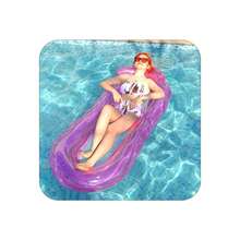 加厚新款充气水上躺椅可折叠，方便成人携带，配有网状浮床和水上游泳圈，享受假日阳光充气躺椅泳池浮床，沙滩必需品，沙滩配件 - 彩色 - 查看 13