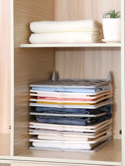 2pcs Wardrobe Folding Board, Creative Household Slouchy Clothes Storage Organizer For Shirts, T-Shirts, Sweaters, Jeans, Perfect Closet Organization Solution For Dorm Room, Apartment, Home Bedroom Storage Accessories