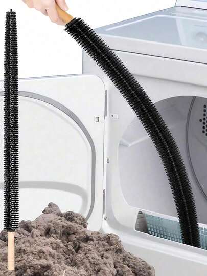 1pc Flexible Dryer Vent Cleaning Kit - Multi-Purpose Lint Brush Suitable For Refrigerator Condensation Tray, Washing Machine And Vents