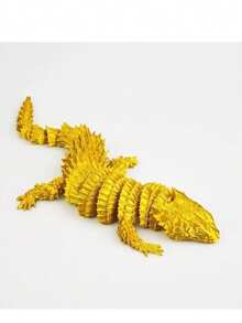 تمثال سحلية ثلاثي الأبعاد واقعي مطبوع، اكسسوار ديكور منزلي إبداعي مع مفاصل متحركة قطعة واحدة