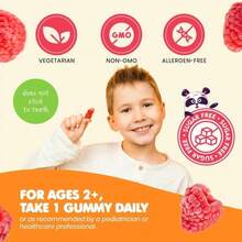 DR MORITZ Sugar-Free Calm Magnesium Gummies For Kids And Adults - Non-GMO Kids Magnesium Gummies - Raspberry Flavor - 1-Pack (60 Count) - Tên hương vịF - Xem 2