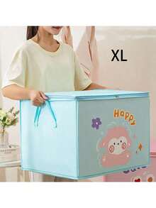 1 Túi đựng đồ bằng vải không dệt dung tích lớn dùng để sắp xếp đồ đạc trong nhà, đựng quần áo và dọn dẹp phòng trẻ em – Thiết kế hoạt hình dễ thương, hoàn hảo cho những gia đình cần không gian gọn gàng! - nhiều màu - Xem 18