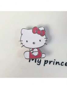 5/10 Peças Decoração de Orifício Resinada Eletrolítica Fofa da Hello Kitty da Sanrio, Decoração de Sapato Removível DIY Adequada para Chinelos, Sandálias, Calçados de Praia, Bolsas de Praia, Decoração Personalizada de Moda, Presente de Férias Perfeito