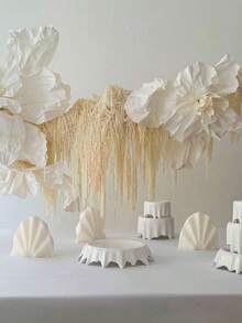 MEHELANY 6/1 pieza Colgante de flor de glicinia artificial de color blanco lechoso, colgante de planta de lágrima de amante, colgante de amaranto de seda artificial, flor de boda burdeos, ramo de boda estilo cascada, adecuado para decoración de fondo de boda, decoración de hotel, arreglo floral DIY, relleno de jarrón, decoración de pared, Día de la Madre, cumpleaños, fiesta, regalo (flor artificial de material de hilo) - blanco lechoso - Ver 9