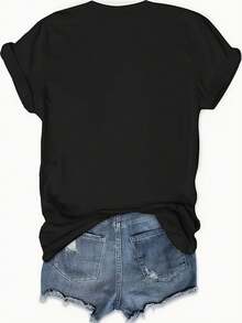 Easter Bunny Print Short Sleeve T-Shirt