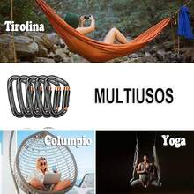 Mosquetones De 5 Piezas De 25 Kn Para Cuerdas De Aparejo. - Negro - Ver 6