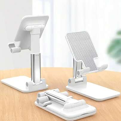 Adjustable Portable Desktop Phone Stand, Universal ABS Material Mobile Device Holder, With Angle And Height Adjustment Function, Suitable For Desktop Use, Compatible With Computers And Tablets