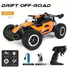 儿童遥控车，20 公里/小时高速遥控车，带 LED 灯，2.4GHz 怪物卡车玩具，1:16 可充电遥控车，适合男孩女孩的玩具车，圣诞节和生日礼物，3 4 5 6 7 8 9 岁以上 - 彩色 - 查看 11