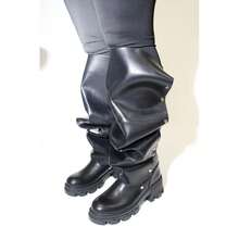 Women Mid Calf Slouchy Boot Fashion Detachable Shoes - 紅色 - 查看 2