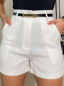 IN FASHION TAILORED SHORTS WITH BELT - trắng - Xem 1