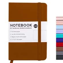 A6 PU 皮革笔记本记事本带丝带页标和笔架槽适合女士男士日记本书写 - 14.48 x 9.9 cm - 查看 14