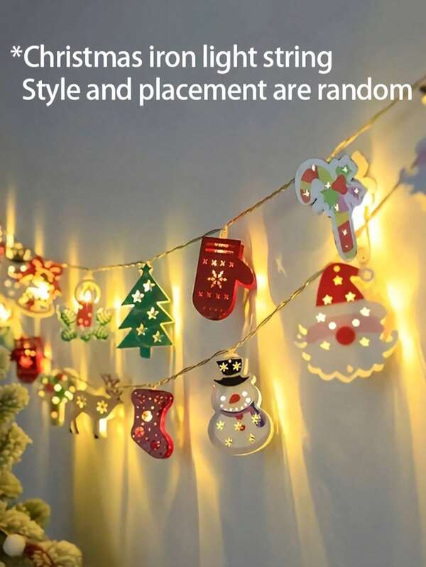 Charming LED Christmas String Lights - 10LED Santa, Snowman & More - Perfect For Indoor Holiday Decor, Parties & Bedroom Ambiance Ornaments Snowman For Indoor Holiday Christmas