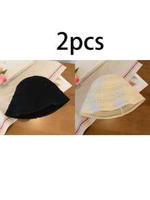 Mũ lưỡi trai rỗng mùa hè mới của ngư dân, mũ xô thoáng khí, đa năng và giản dị, tôn lên hình dạng khuôn mặt, thích hợp cho các chuyến đi chơi ngoài trời, tụ tập, mặc ngoài trời, trang trí và mũ xô có thể gấp lại - MZ2660 - Xem 14