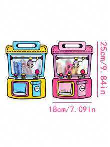 1pc Cute Claw Machine Gift Bags, Snack Bags, Tote Bags. Cute Style, Suitable For Daily Parties And Festivals. Zipper Closed Plastic Snack Gift Bags, Suitable For Birthday Gifts And Party Supplies