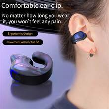 Tai nghe không dây kẹp Buluoli V5.3 - Tai nghe dạng mở với micro HD, âm thanh stereo, điều khiển âm lượng, pin lithium sạc lại được, phù hợp cho máy tính bảng và thể thao, đeo thoải mái và không gây đau tai. - Nhiều màu - Xem 1