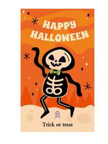 Cute & Festive Halloween Mini Card Set – 50-Piece With Ghost House & Pumpkin Themed Patterns, Ideal For Kids, Families & Party Hosts, Perfect For Halloween Party Favors, Trick-Or-Treat Notes, Party Supplies & Home Decor