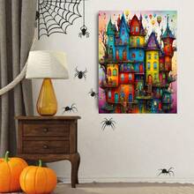 1pc 5D DIY Diamond Painting Kit, Suitable For Beginners, Full Round Drill, Full Drill Canvas Craft, Includes Drill Tools And Shiny Multi-Faceted Synthetic Diamonds, Frame Not Included, Available In Multiple Sizes, Ideal Wall Decor For Home