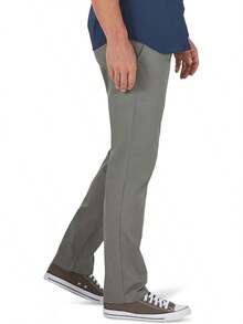 Men's Extreme Motion Flat Front Slim Straight Pant - Sỏi - Xem 3