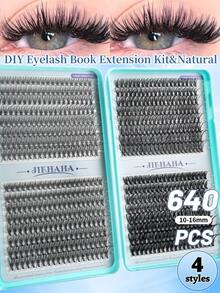 640PCS Personal Eyelash Bundle High Volume 10D-40D/30D+40D+50D+60D/50D+60D+80D+100 10-16mm DIY Eyelash Bundle Extra Thick, Natural Look And Density, Ultra Soft, Ultra Lightweight Reusable Individual Split False Eyelash Eyelash Extension Kit For Use At Home Or In Your Daily Life, Weddings, Appointments, Parties, Music Festivals, And Christmas,Individual Eyelashes,Cluster Lashes,Lasheslash Clusters,Eyelash Clusters,Individual Eyelashes,Lashes,Fake Lashes - DD - 查看 4