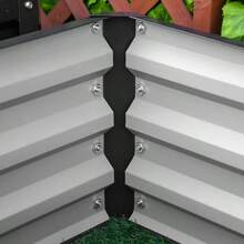 Outsunny Set Of Two 60 X 60cm Steel Planter Boxes Grey - Grey1 - View 7