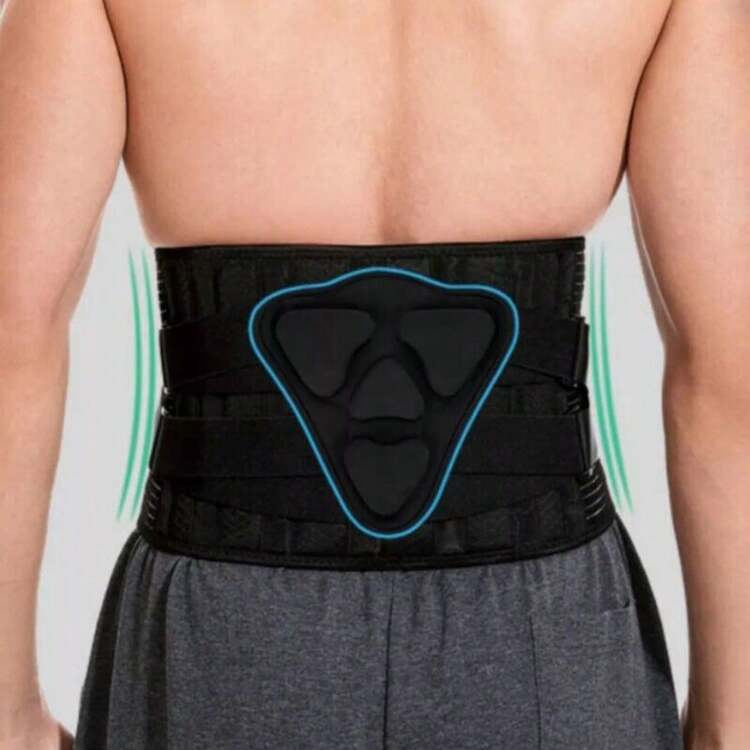 1Pc Lower Back Brace Orthopedic Lumbar Support Breathable Waist Belt - M - 查看 2