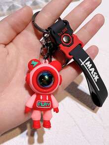 1pc Cartoon Lightning Bear Keychain Backpack Charm, Key Holder, Suitable As Small Gift For Christmas Holiday Party - Multicolor - View 11