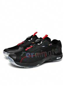 鞋/男鞋/男士运动鞋/男士乒乓球鞋 男士趣味运动鞋 时尚路跑鞋 网眼透气运动鞋 户外健身鞋 防滑轻便步行鞋 - 黑色 - 查看 18