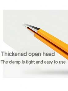 High Quality Stainless Steel Eyebrow Tweezers, Ingrown Hair Tweezers, Precision Slanted Eyebrow Tweezers, Hair Removal Tweezers - Coral Orange - View 3