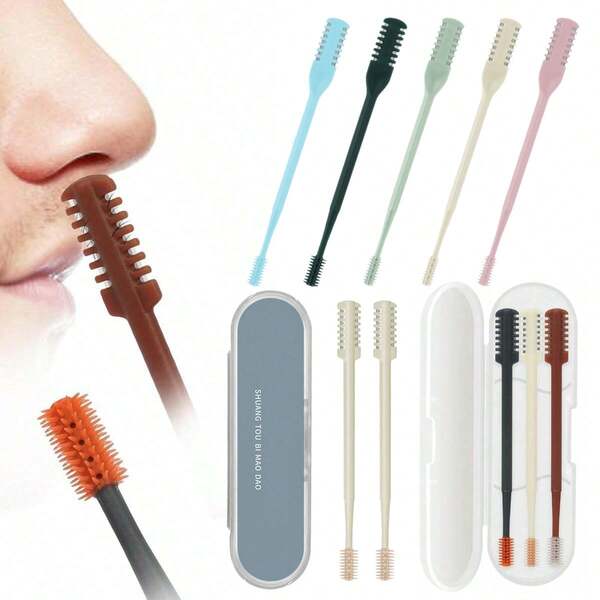 [الأكثر مبيعًا] 1 صندوق قاطع شعر الأنف الدوار 360 درجة، قاطع شعر الأنف اليدوي من الفولاذ المقاوم للصدأ، أداة حلاقة وتجميل للرجال، عنصر العناية الشخصية، هدية عيد الأب