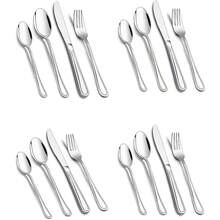 Cutlery Set, 4 Piece Stainless Steel Flatware Set, Tableware Silverware Set With Spoon Knife And Fork Set, Service 4, Dishwasher SafeEasy Clean, Mirror Polished - 4 Piece - View 5