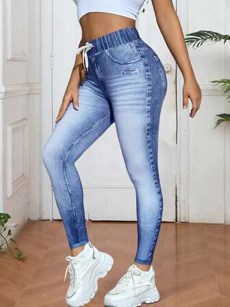 （春夏款）女士户外运动瑜伽裤，紧身打底裤，适合春夏季节穿着，也适合春季郊游和海滩活动