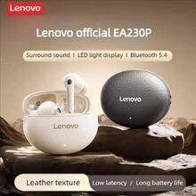 Lenovo EA230P True Wireless Bluetooth Earbuds, Bluetooth 5.4, Leather Design, Smart Call Noise Cancellation With Microphone, Long Battery Life, Suitable For Sports, Gaming And Office Use, In-Ear Headphones - one-size - View 2