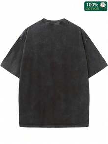 [Pure Cotton Y2K Style T-Shirt] Pure Cotton 220g Round Neck Short Sleeved T-Shirt - Street  Y2K Style Rap T-Shirt - Retro Cartoon T-Shirt