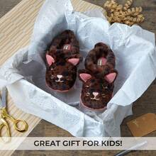 Pantuflas lavables de animales caprichosos para niños pequeños EstiloKids, versión mejorada