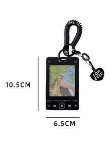 1 PC Girls Star Chasing Visual 3-Inch Star Card Holder Student Bus Card Subway Card Bag Key Chain Pendant