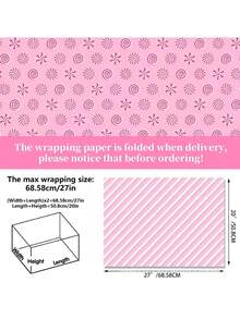 12pcs Pink Christmas Wrapping Paper With Snowflake Gingerbread Man Designs - Festive Decorative Packaging Sheets For Holiday Presents, Vibrant Color Prints, Ideal For Christmas Party Gifts, Friend & Lover Gift Wrapping Christmas Christmas Decorations Christmas Pajamas Christmas Gifts Christmas Decor