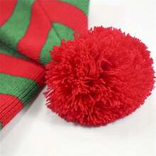 2pcs Festive Christmas Knit Beanie Hats For Adults, Santa Claus Crochet Caps, Holiday Party Supplies, Hand Wash Only, Polyester Material, No Feathers, Electricity-Free Use, Christmas Clothes, Christmas, Santa Claus - Multicolor - View 8