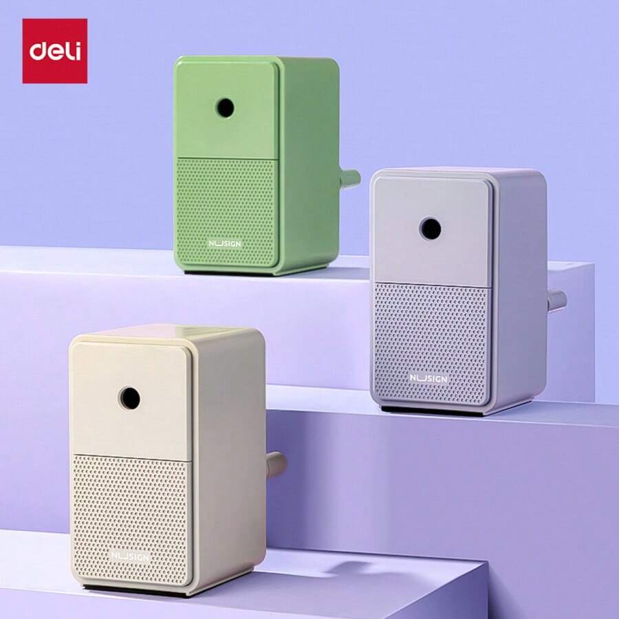 Deli 5-Gear Adjustable Rotary Pencil Sharpener - Large Capacity & Long-Last Blade For Office, School, And Art Use