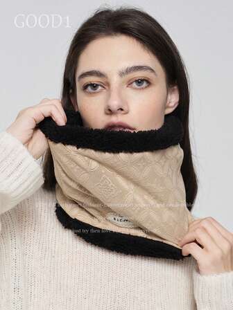 1 pieza Cuello de punto con textura de trébol, bufanda informal para exteriores como regalo