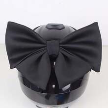 Gift Large Bow Helmet Decorations Cute Helmet Bow Suction Cup Fitted Helmet Accessories For Ski Bike Motorcycle Helmet Black - 1 - 查看 2
