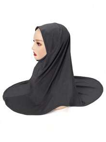 1pc Plain Multi-Color Women's New Style Hijab Headscarf, Versatile Elastic Shawl, Middle East Tube Hat Accessory