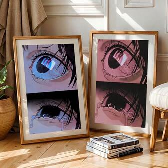 1/2 piezas/Set Impresiones de arte en lienzo con ilustraciones de anime modernas, pósteres de anime en lienzo, adecuados para salas de estar, dormitorios y oficinas en el hogar, decoración del hogar moderna, regalo ideal de arte de pared, sin marco