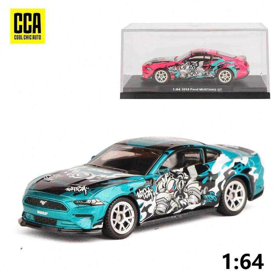 Burago CCA+WASA1:64  Mustang GT2018 Simulation Alloy Car Model Children's Toy Car Ornament Sliding Car Model Boy Toy Birthday Gift - Multicolor - View 1
